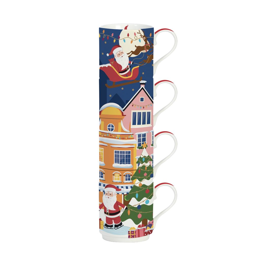 Coffret 2 Tasses à Café 7,5cl Porcelaine Mondrian - Design Artistique, Idée Cadeau Élégante